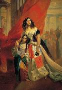 Karl Briullov Adopted Daughter Amazilia Paccini oil